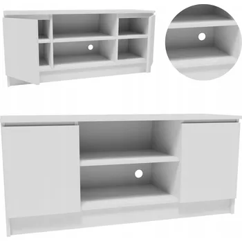 Komoda TV stolek 2D1P140BIA biała 140 Cm malý stolek pod televizi komoda regál