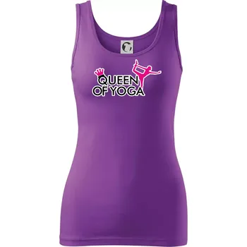 Dámské tričko Queen Of Yoga - Dámské tílko - 2XL ( Fialová )