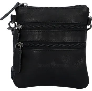 Kabelka Kožená crossbody kapsa černá - Greenwood Lekky černá