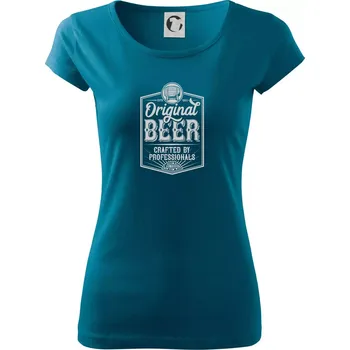 Dámské oblečení Original beer - Dámské triko Pure - S ( Petrolejová )