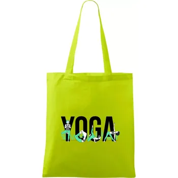 Yoga nápis barevný - Taška bavlněná - 42 x 38 cm ( Limetková )