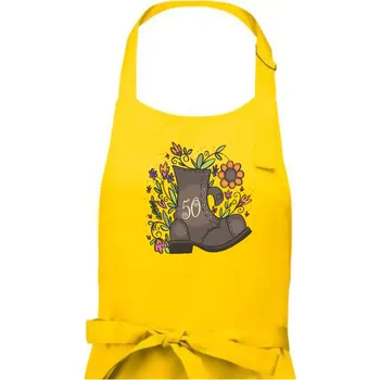Kuchyňská zástěra Stará bota 50 - Pánská zástěra na vaření - Univerzální velikost ( Žlutá )