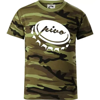 Chlapecké oblečení Pivo zátka - Dětské maskáčové triko - 104-110cm / 3-4 roky ( Zelený maskáč )