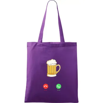 Volá pivo (Pecka design) - Taška bavlněná - 42 x 38 cm ( Fialová )