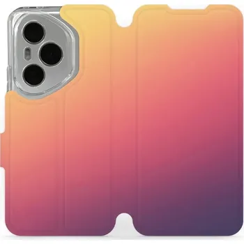 Pouzdro na mobilní telefon Flipové pouzdro Mobiwear - Honor 400 Pro - VP66S Oranžový odstín (Knížkové flip pouzdro, obal, kryt na mobil Honor 400 Pro - VP66S Oranžový odstín, materiál Umělá kůže + TPU - ochrana 360°, stojánek, silikonová vanička, magnetické zavírání)