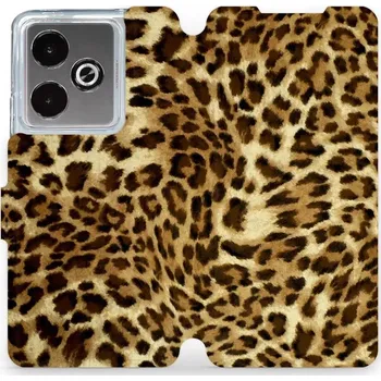 Pouzdro na mobilní telefon Flipové pouzdro Mobiwear - Realme GT 7 - VA33P Leopardí vzor (Knížkové flip pouzdro, obal, kryt na mobil Realme GT 7 - VA33P Leopardí vzor, materiál Umělá kůže + TPU - ochrana 360°, stojánek, silikonová vanička, magnetické zavírání)