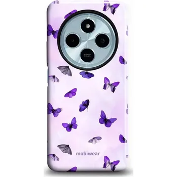 Pouzdro na mobilní telefon Odolný obal Mobiwear Elite Pro - Xiaomi Redmi 14C / Poco C75 - EP77E Fialoví motýlci (Odolné pouzdro, obal kryt Mobiwear Elite Pro - maximální ochrana mobilu Xiaomi Redmi 14C / Poco C75, zesílené hrany, přesné výřezy, pohodlné držení, odolná grafika,)