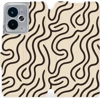 Pouzdro na mobilní telefon Flipové pouzdro Mobiwear - Realme 14T 5G - VA60S Linky (Knížkové flip pouzdro, obal, kryt na mobil Realme 14T 5G - VA60S Linky, materiál Umělá kůže + TPU - ochrana 360°, stojánek, silikonová vanička, magnetické zavírání)