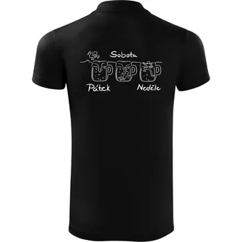 Pánská košile Pátek sobota neděle pivo - Polokošile Victory sportovní (dresovina) - 3XL ( Černá )