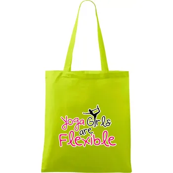 Nákupní taška Yoga Girls - Taška bavlněná - 42 x 38 cm ( Limetková )