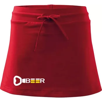 Dámská sukně Otvírák Beer - Sportovní sukně - two in one - S ( Červená )