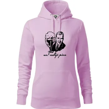 Dámská mikina Ne! Raději pivo - Mikina dámská Cape s kapucí - L ( Orchid )