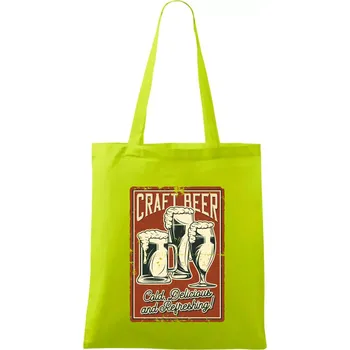 Craft beer - Taška bavlněná - 42 x 38 cm ( Limetková )