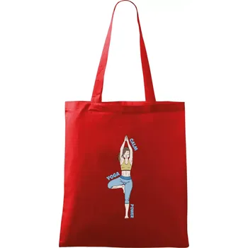 Nákupní taška Calm yoga power (Radek Pilař ART) - Taška bavlněná - 42 x 38 cm ( Červená )
