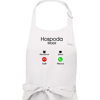 Kuchyňská zástěra Hospoda volá - Pánská zástěra na vaření - Univerzální velikost ( Bílá )