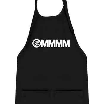 Kuchyňská zástěra Yoga mmm - Dětská zástěra na vaření - Univerzální velikost ( Černá )