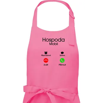 Kuchyňská zástěra Hospoda volá - Pánská zástěra na vaření - Univerzální velikost ( Růžová )