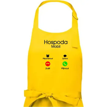Kuchyňská zástěra Hospoda volá - Dámská zástěra na vaření - Univerzální velikost ( Žlutá )