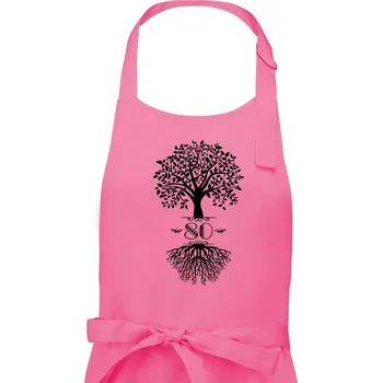 Kuchyňská zástěra Narozeninový strom 80 - Pánská zástěra na vaření - Univerzální velikost ( Růžová )