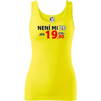 Dámské tričko Není mi 20 - Dámské tílko - XL ( Citrónová )