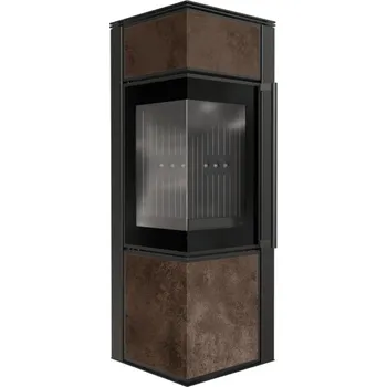 Krbová kamna KRATKI TORA S 8 kW 150 křemenný sintr OXIDE MORO Black