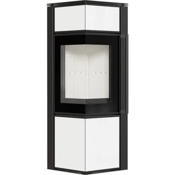 Krbová kamna KRATKI TORA S 8 kW 150 bílý skleněný panel