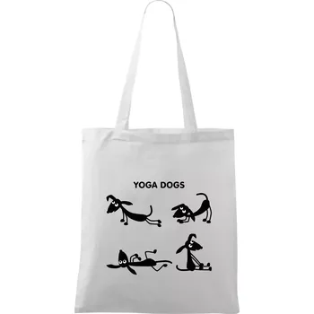 Psí yoga (Hana-creative) - Taška bavlněná - 42 x 38 cm ( Bílá )