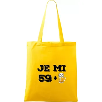 Je mi 60 pivo - Taška bavlněná - 42 x 38 cm ( Žlutá )