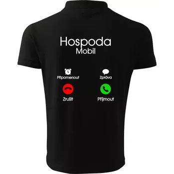 Pánská košile Hospoda volá - Polokošile pánská Pique Polo 203 - S ( Černá )