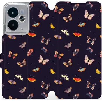 Pouzdro na mobilní telefon Flipové pouzdro Mobiwear - Realme 14 5G - VP78S Barevní motýlci (Knížkové flip pouzdro, obal, kryt na mobil Realme 14 5G - VP78S Barevní motýlci, materiál Umělá kůže + TPU - ochrana 360°, stojánek, silikonová vanička, magnetické zavírání)
