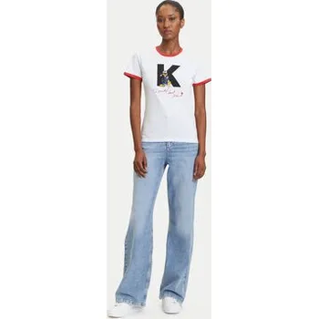 KARL LAGERFELD T-Shirt A3W17089 Bílá Regular Fit S