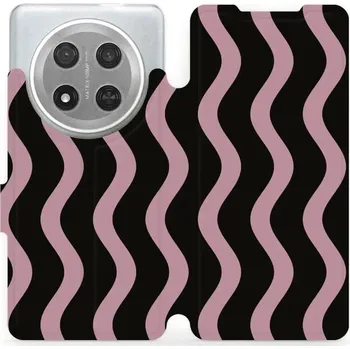 Pouzdro na mobilní telefon Flipové pouzdro Mobiwear - Honor Magic7 Lite 5G - VA54S Fialové vlnky (Knížkové flip pouzdro, obal, kryt na mobil Honor Magic7 Lite 5G - VA54S Fialové vlnky, materiál Umělá kůže + TPU - ochrana 360°, stojánek, silikonová vanička, magnetické zavírání)