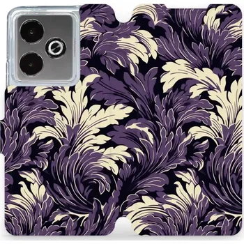 Pouzdro na mobilní telefon Flipové pouzdro Mobiwear - Realme GT 7T - VA46S Fialové rostliny (Knížkové flip pouzdro, obal, kryt na mobil Realme GT 7T - VA46S Fialové rostliny, materiál Umělá kůže + TPU - ochrana 360°, stojánek, silikonová vanička, magnetické zavírání)