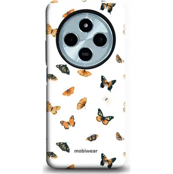 Pouzdro na mobilní telefon Odolný obal Mobiwear Elite Pro - Xiaomi Redmi 14C / Poco C75 - EP76E Oranžoví motýlci (Odolné pouzdro, obal kryt Mobiwear Elite Pro - maximální ochrana mobilu Xiaomi Redmi 14C / Poco C75, zesílené hrany, přesné výřezy, pohodlné držení, odolná grafika,)