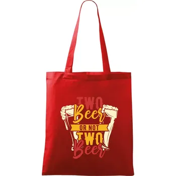Nákupní taška Two beer or not two beer - Taška bavlněná - 42 x 38 cm ( Červená )