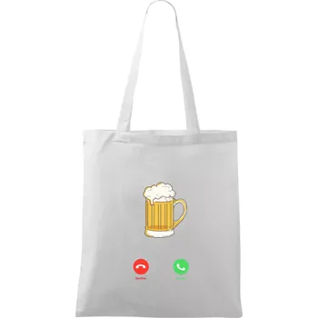 Volá pivo (Pecka design) - Taška bavlněná - 42 x 38 cm ( Bílá )