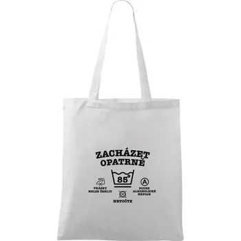 Nákupní taška Zacházet opatrně 85 - Taška bavlněná - 42 x 38 cm ( Bílá )