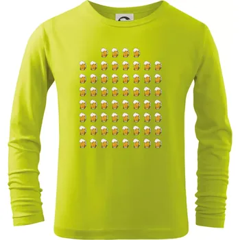 Dětská móda Narozeniny - 60x pivo - Triko dětské Long Sleeve - 104-110cm / 3-4 roky ( Limetková )