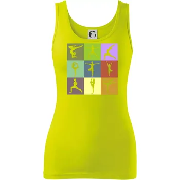 Dámské tričko Yoga abeceda - Dámské tílko - XS ( Limetková )