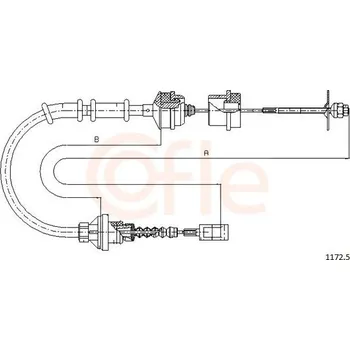 Spojkové lanko Tažné lanko, ovládání spojky COFLE 92.1172.5
