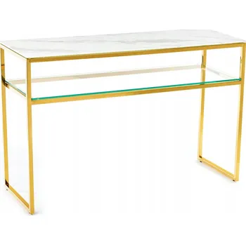 Toaletní stolek Toaletní Stolek HowHomely zlatý lesk 120 x 78,5 x 40 cm