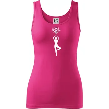 Dámské tričko Yoga strom - Dámské tílko - 2XL ( Purpurová )