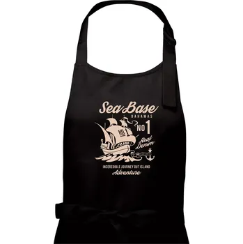 Kuchyňská zástěra Sea Base - Pánská zástěra na vaření - Univerzální velikost ( Černá )
