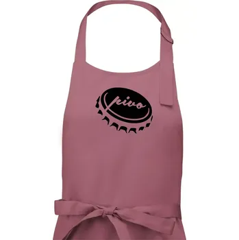 Kuchyňská zástěra Pivo zátka - Dámská zástěra na vaření - Univerzální velikost ( Starorůžová )