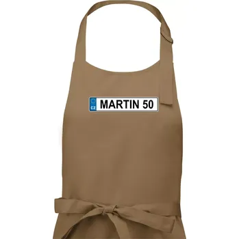 Kuchyňská zástěra SPZ Martin 50 - Pánská zástěra na vaření - Univerzální velikost ( Cappuccino )