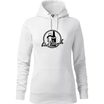 Dámská mikina Best friends pivo - Mikina dámská Cape s kapucí - L ( Bílá )