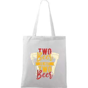 Nákupní taška Two beer or not two beer - Taška bavlněná - 42 x 38 cm ( Bílá )