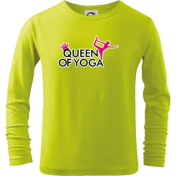 Chlapecké oblečení Queen Of Yoga - Triko dětské Long Sleeve - 104-110cm / 3-4 roky ( Limetková )