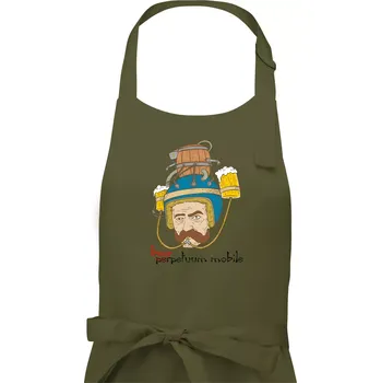 Kuchyňská zástěra Beerpetuum mobile - Dámská zástěra na vaření - Univerzální velikost ( Khaki )