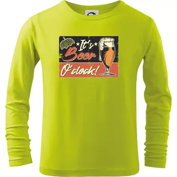 Dětská móda Čas na pivo - Triko dětské Long Sleeve - 122 cm/6 let ( Limetková )